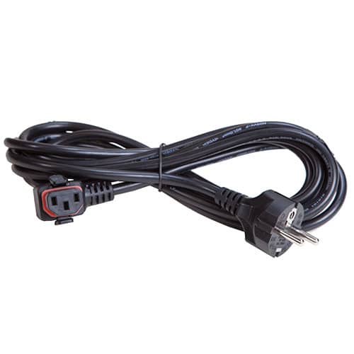A black AC Cord: Lock & Seal 10' (EU) with a red plug.