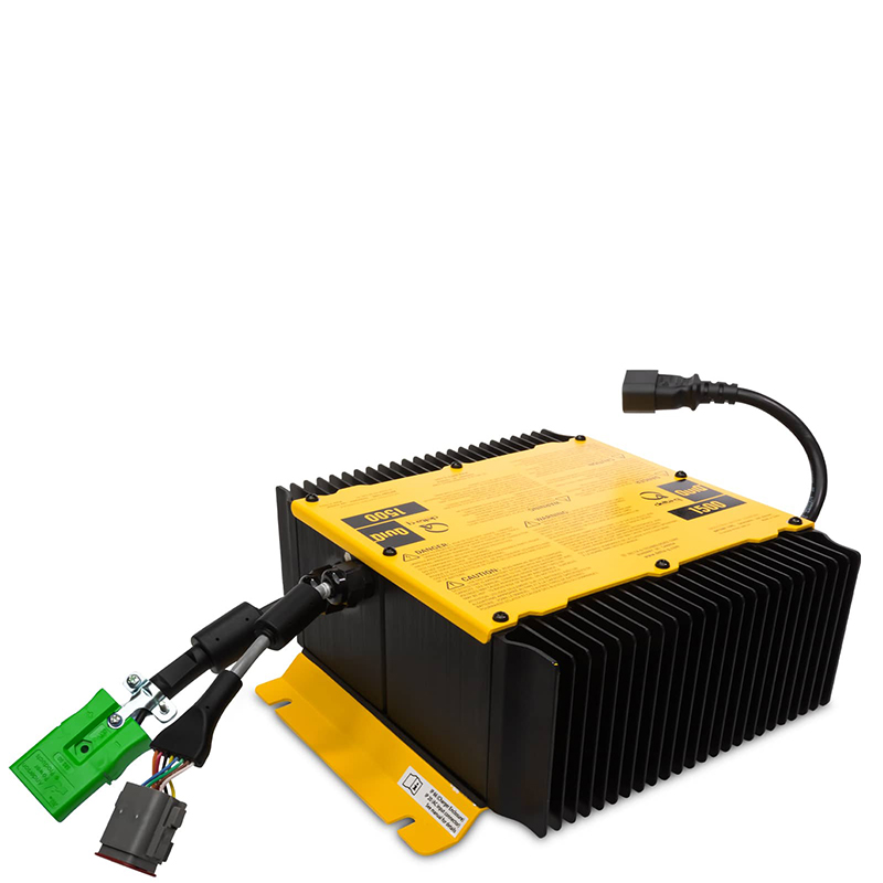A yellow power supply with a yellow cord attached to it.