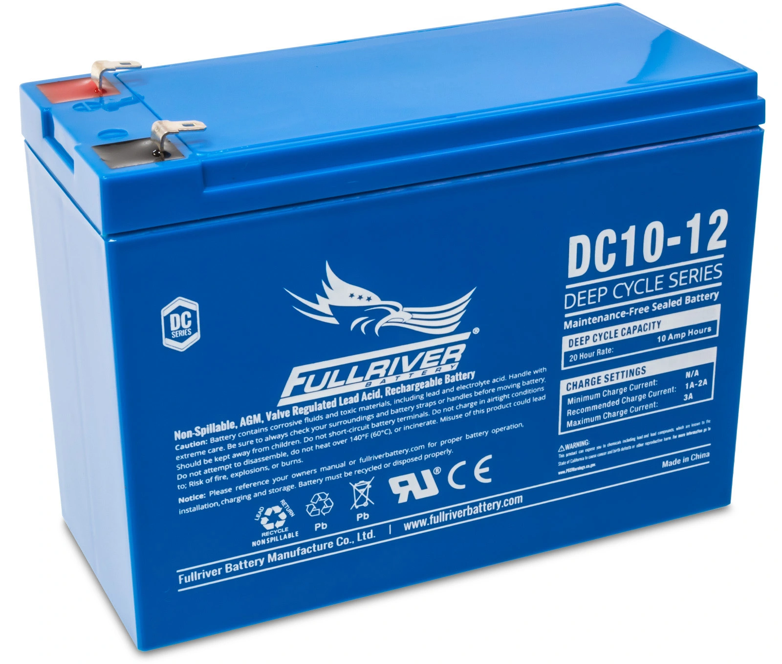 DC Series DC10-12 AGM battery from Fullriver Battery