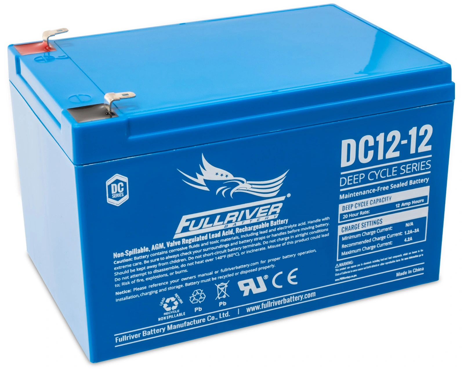 DC Series DC12-12 AGM battery from Fullriver Battery