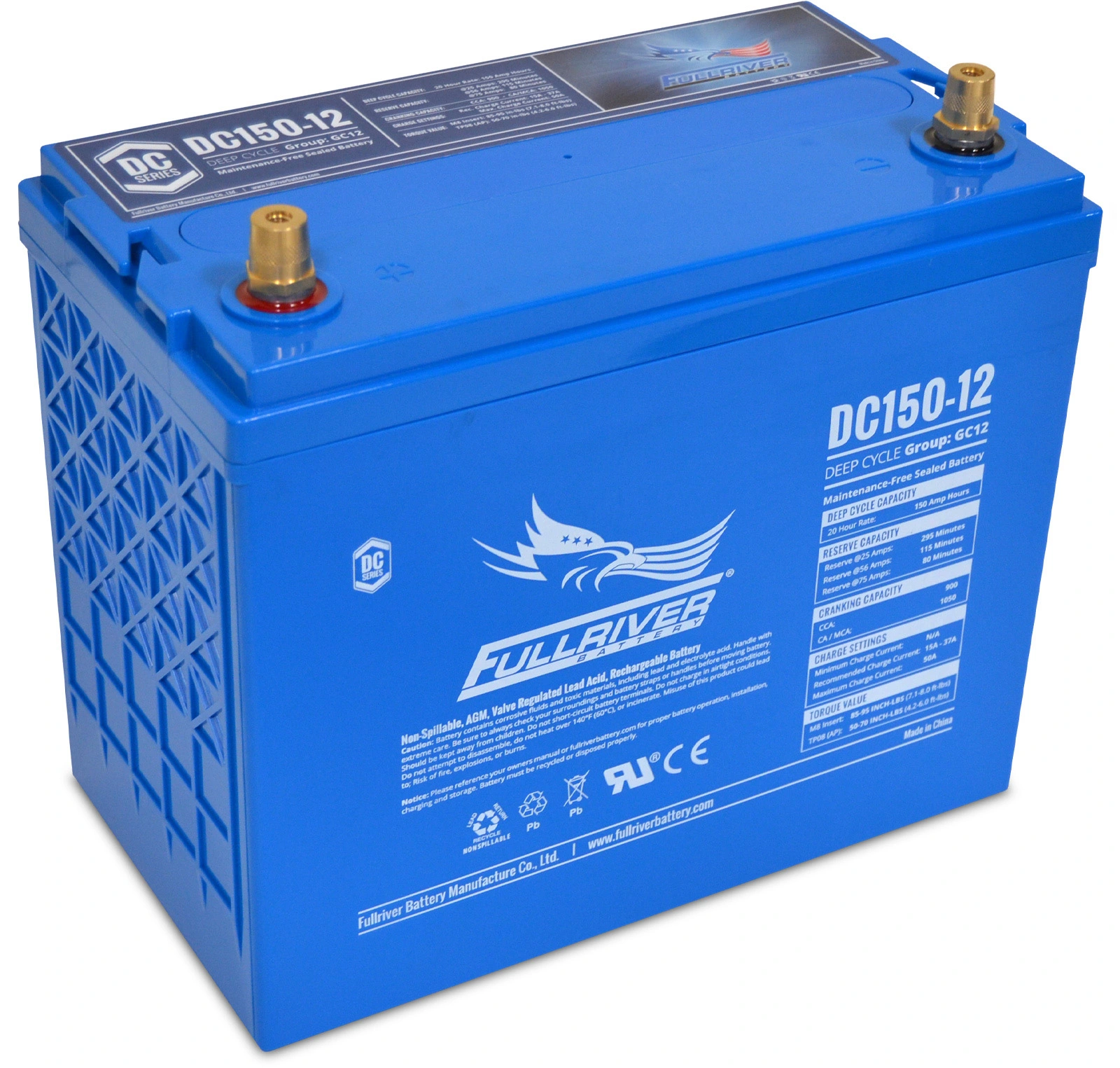 DC Series DC150-12 AGM battery from Fullriver Battery