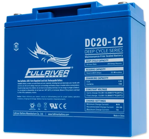 DC Series DC20-12 AGM battery from Fullriver Battery