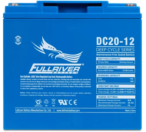 DC Series DC20-12 AGM battery from Fullriver Battery