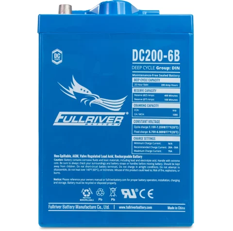 DC Series DC200-6B AGM battery from Fullriver Battery