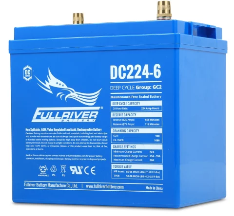 DC Series DC224-6 AGM battery from Fullriver Battery