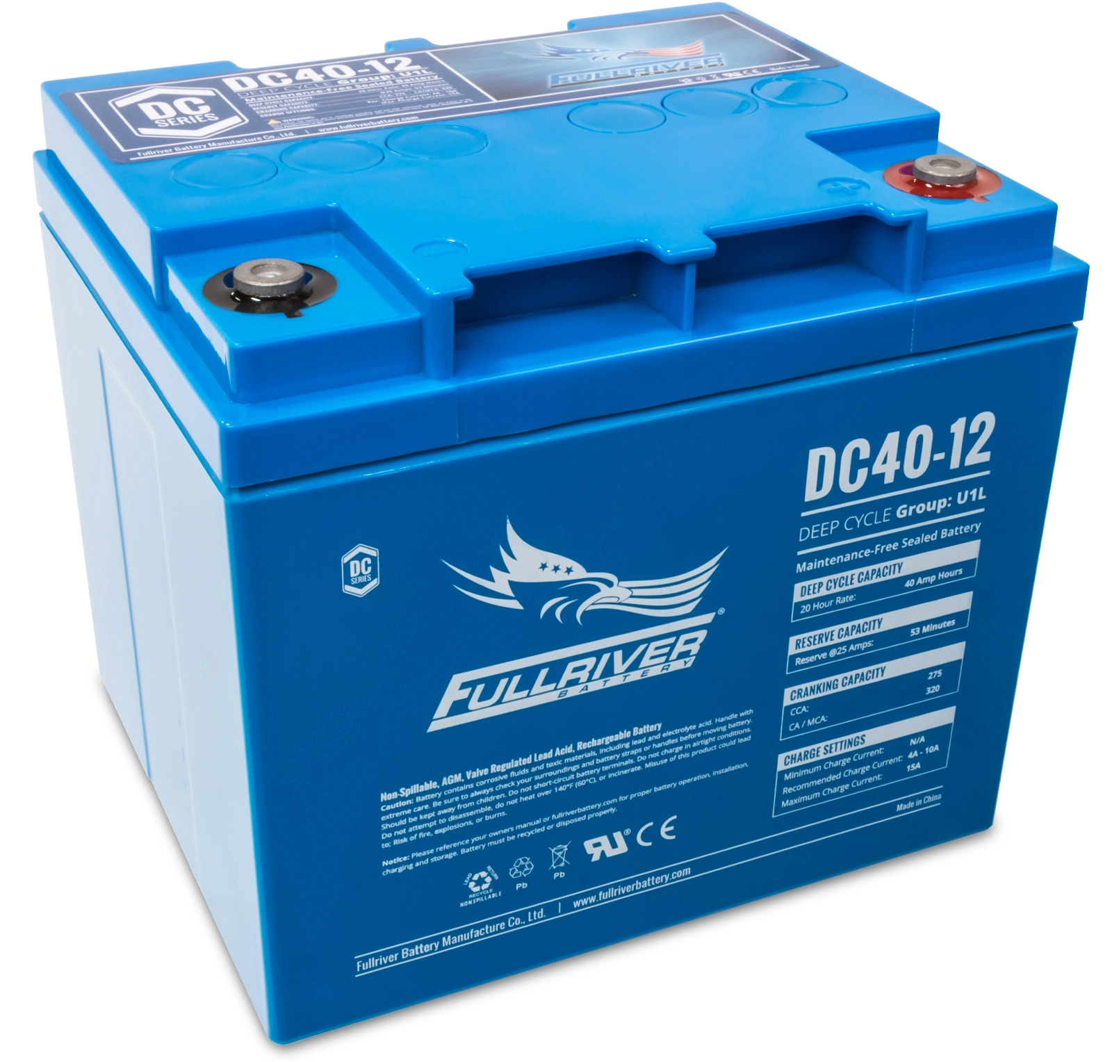 DC Series DC40-12 AGM battery from Fullriver Battery