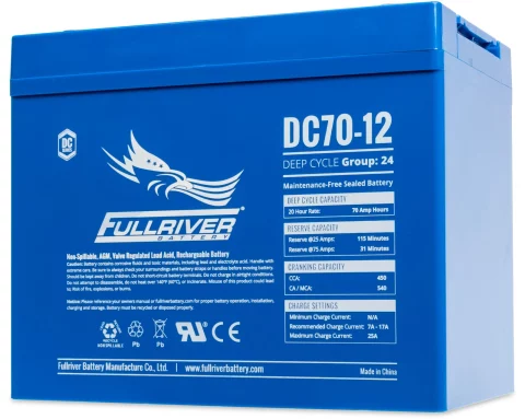 DC Series DC70-12 AGM battery from Fullriver Battery