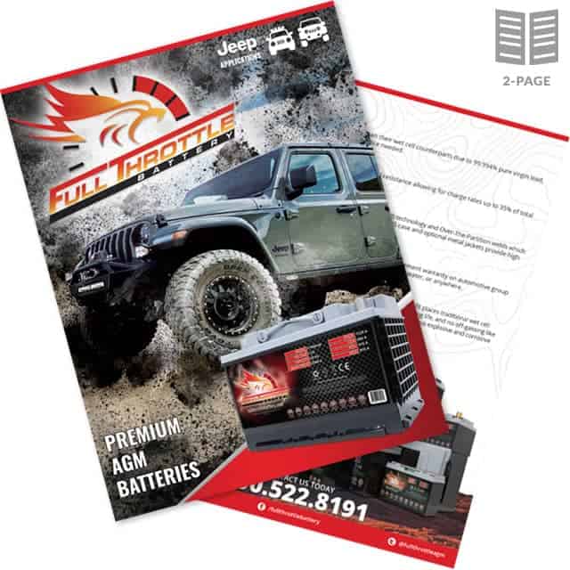 Market Sheet for Jeep Applications