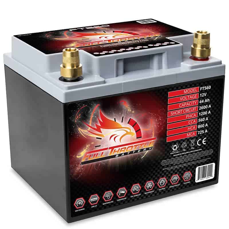 A battery with flames on it.