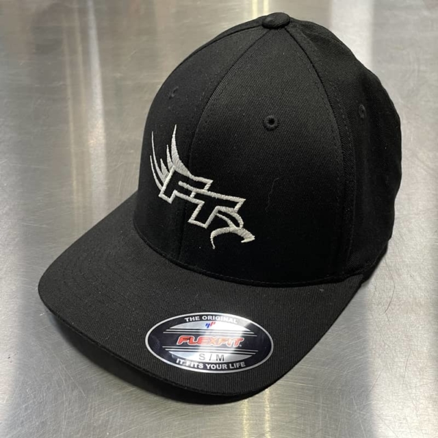 Black Full Throttle hat with white eagle logo