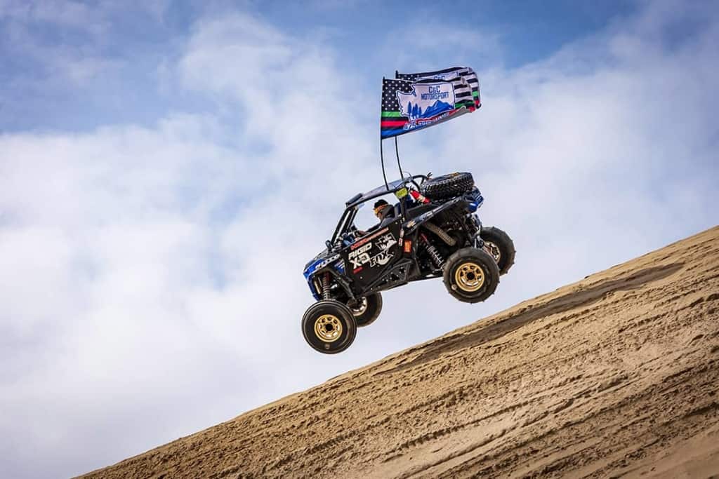 UTV getting some airtime on the dunes of Winchester, Oregon.